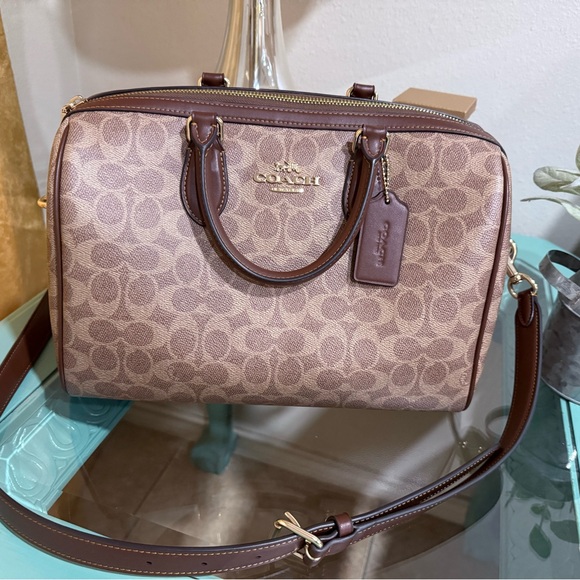 Coach Brown Signature Satchel Bag Coach Signature Brown Mini